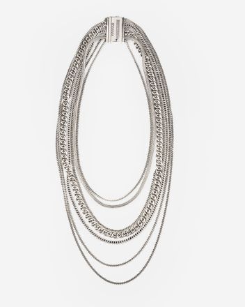 Halskette Nathalie Multi Chain Silber 75 cm