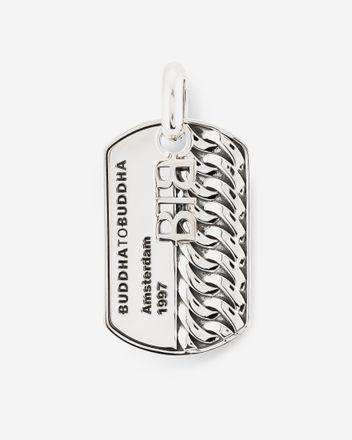 Chain Army Tag Pendant Silver