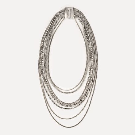 Necklace Nathalie Multi Chain Silver 75 cm