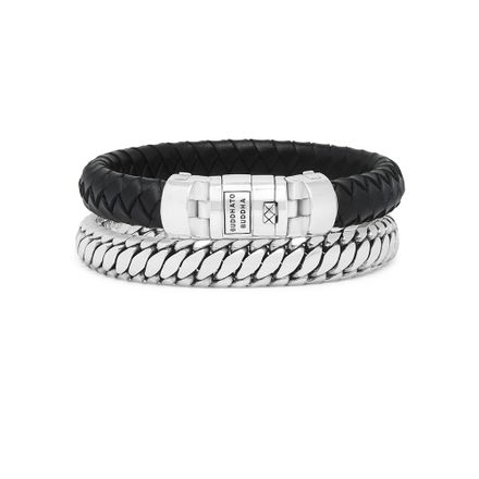 Bracelet Ben Customized Set Silver & Leather 