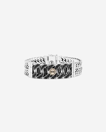Bracelet Esther Double XS Limited Black Spinel Silver Gold 14ct