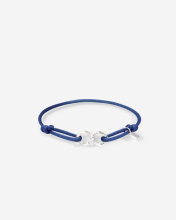 Chain XS Cord Bracelet Silver Cobalt Blue