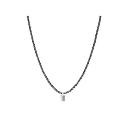 George XS Necklace Black Rhodium Silver 60 cm