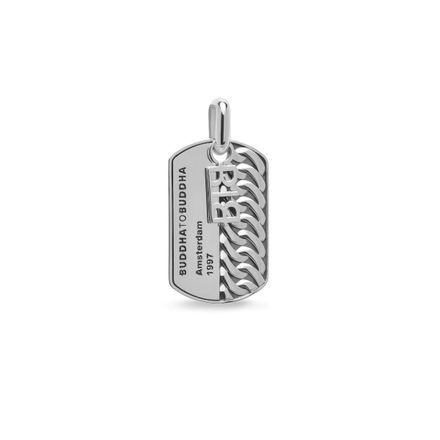 Chain Army Tag Pendant Silver
