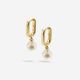 Hoops Chain Baroque Pearl Gold Plated Set