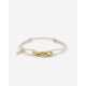 Cord Bracelet Katja Gold Plated Beige