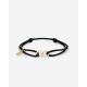 Cord Bracelet Chain XS Gold Plated Black