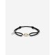 Cord Bracelet Katja Link Bicolor Black