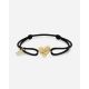 Koord Armband Hart Verguld Zwart