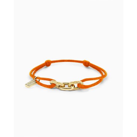 Koord Armband Katja Verguld Oranje