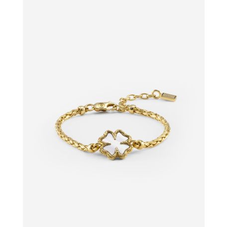 Armband Katja Kleeblatt Perlmutt Vergoldet