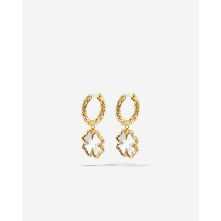 Oorbellen Katja Klaver Parelmoer Set Verguld