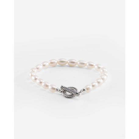 Bracelet Barbara Full Pearl Silver