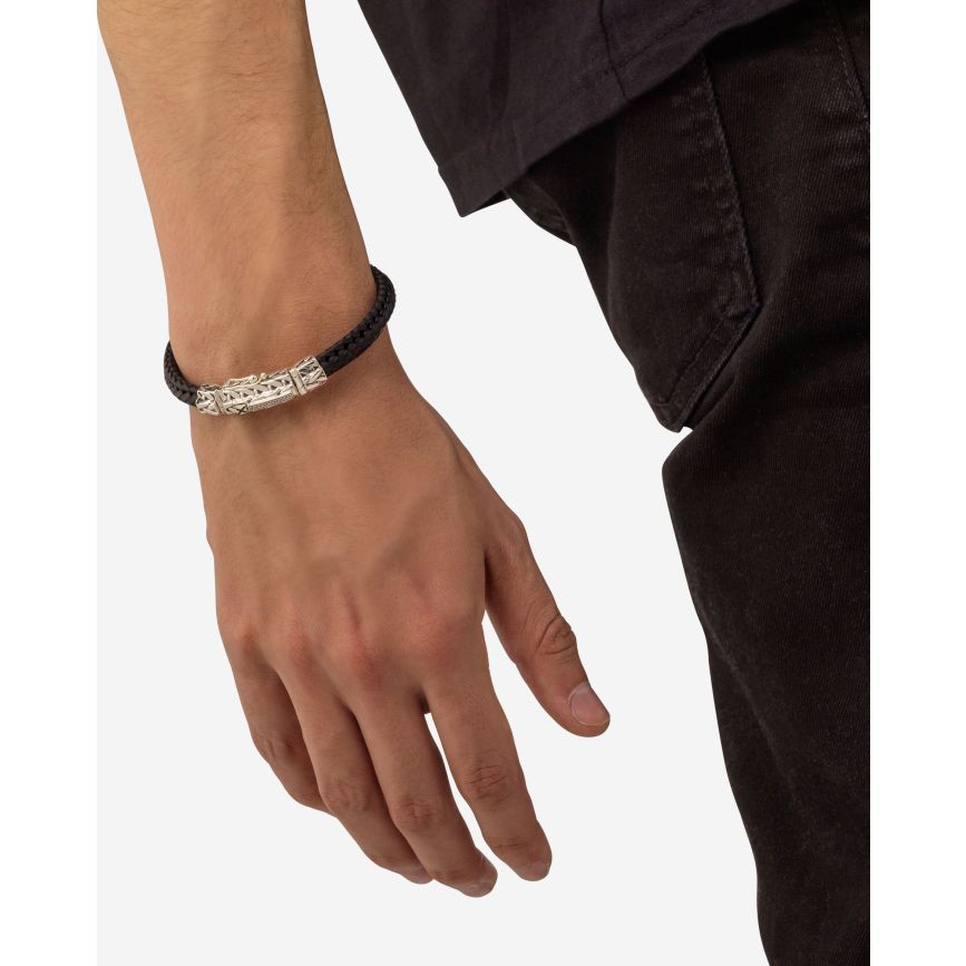 Bracelet Nurul/Ellen Mix Leather Black