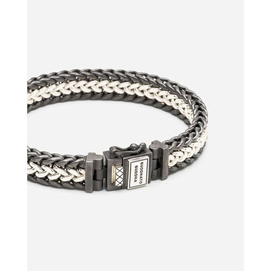 ꧁꧂julius bracelet Bracelet Julius Black Ruthenium Duotone Silver
