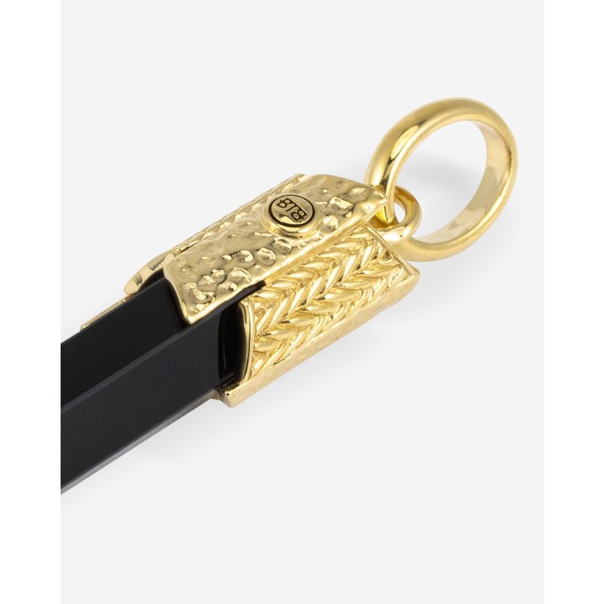 Coai Drie heilige schatten, magatama stenen hanger en ketting, Steen, Tijgeroog : AMORWING