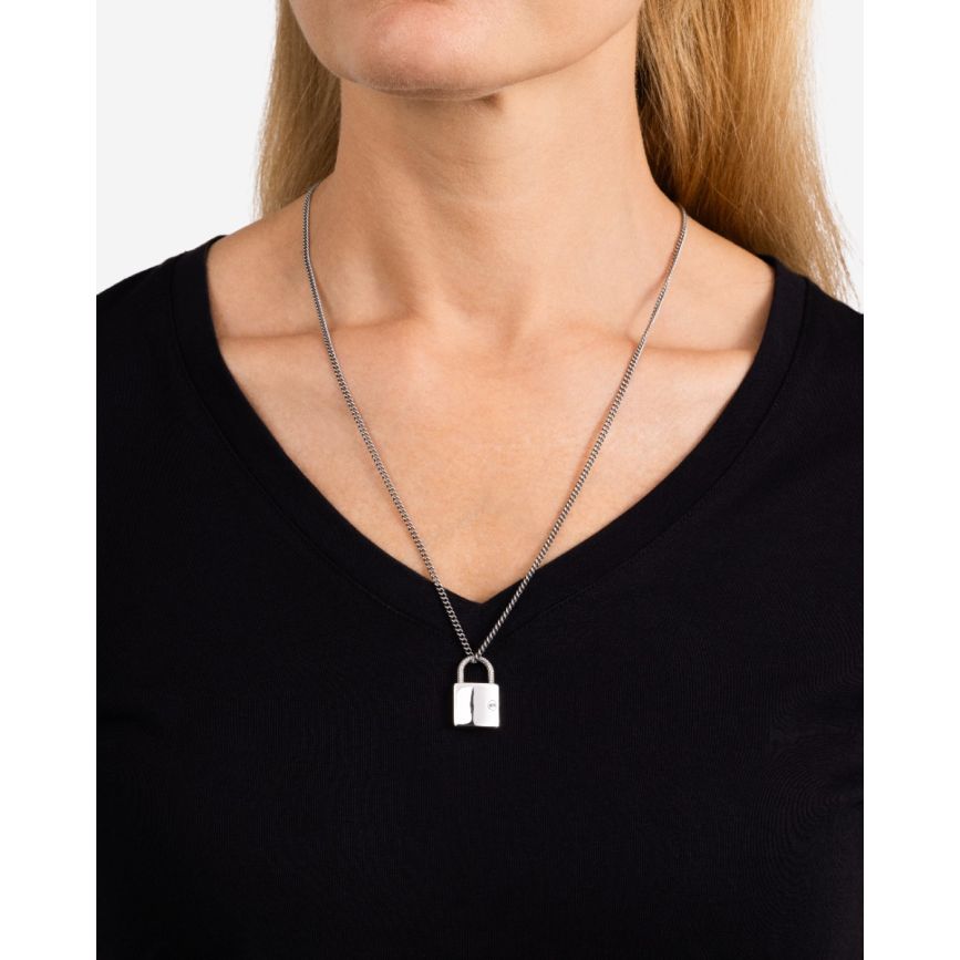 Necklace Essential Padlock Silver