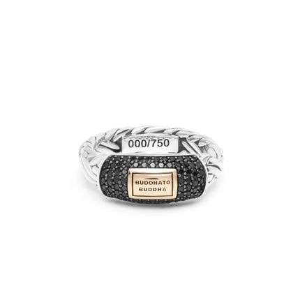 Ring Katja XS Black Spinel Limited Silver Gold 14ct