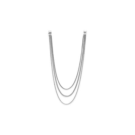 Triple Mini Necklace Silver 22 inch