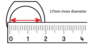 Voorbeeld liniaal voor meten ringmaat